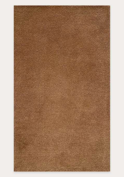 100% Wool Handmade Brown Rug | Modern Solid Carpet With Cotton Backing For Living Room