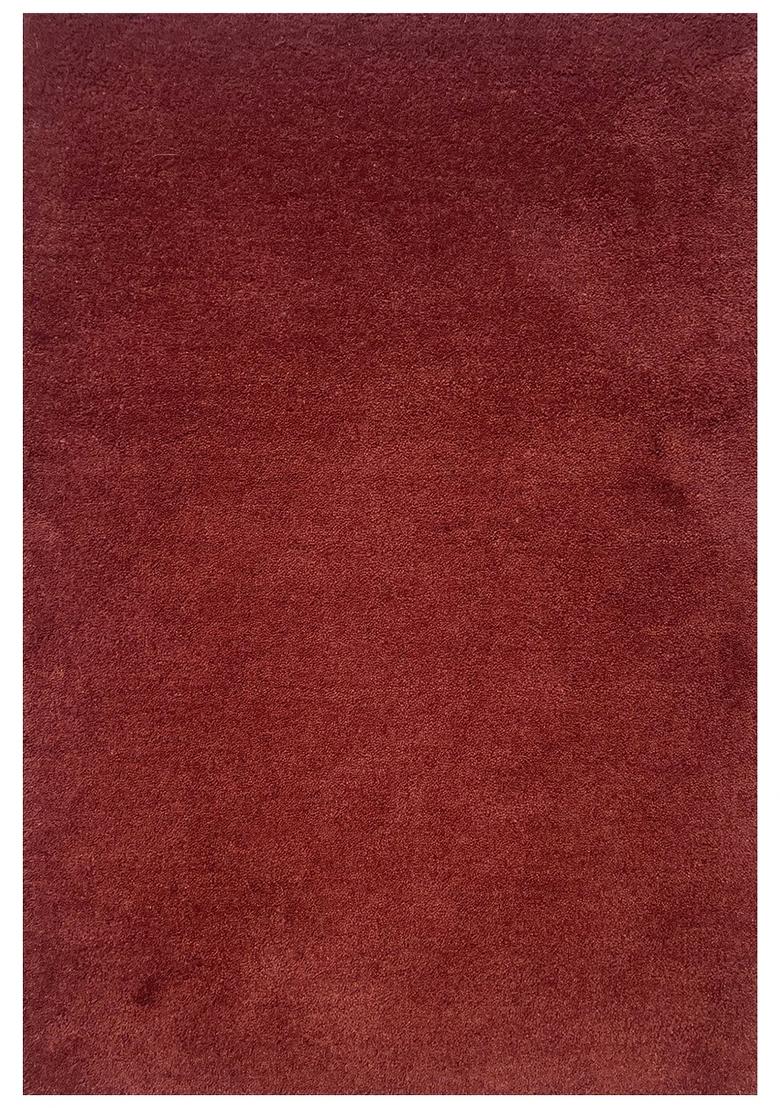 Saffron Rugs Hand Tufted Burgundy Solid Modern Rectangular Wool Area Rug - Indya