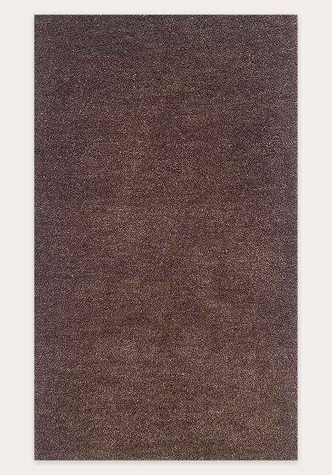 100% Wool Handmade Chocolate Brown Rug | Modern Solid Carpet With Cotton Backing For Living Room