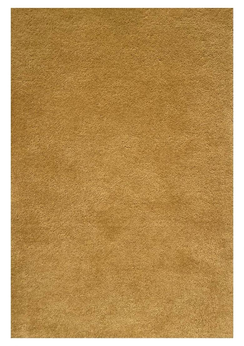 Saffron Rugs Hand Tufted Mustard Yellow Solid Modern Rectangular Wool Area Rug - Indya