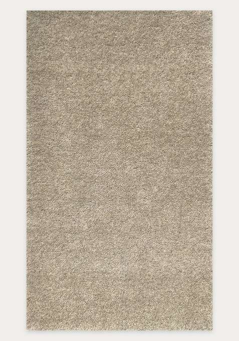 100% Wool Handmade Taupe Rug | Modern Solid Carpet With Cotton Backing For Living Room