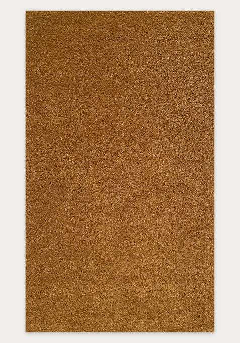 100% Wool Handmade Mustard Rug | Modern Solid Carpet With Cotton Backing For Living Room
