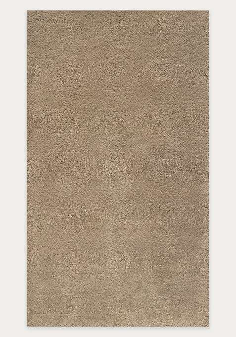 100% Wool Handmade Light Brown Rug | Modern Solid Carpet With Cotton Backing For Living Room