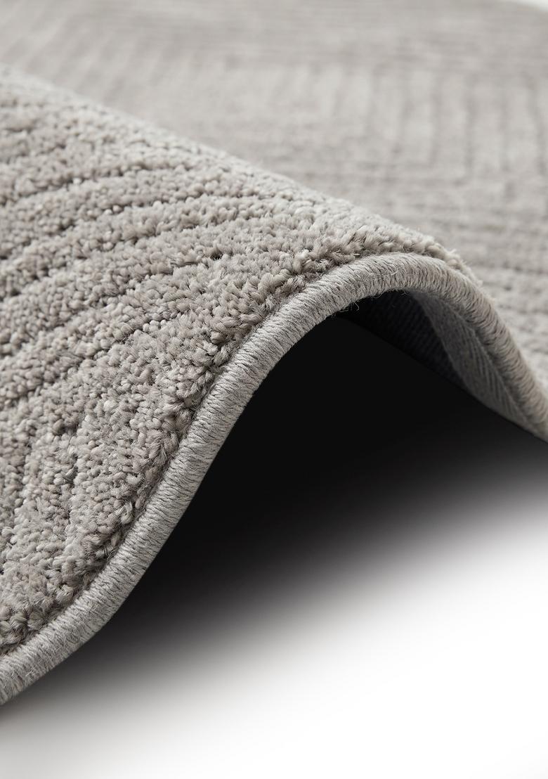 Saffron Rugs Hand Tufted Silver Grey Geometric Contemporary Rectangular Wool Area Rug - Indya