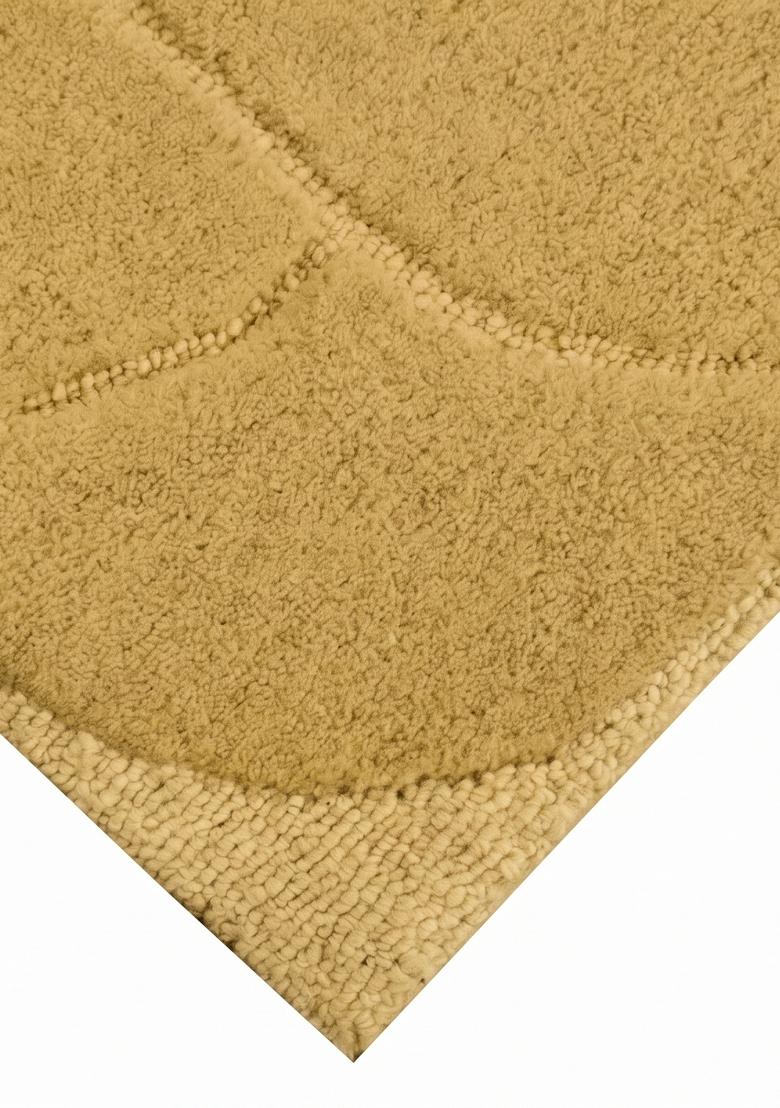 Saffron Rugs Hand Tufted Mustard Yellow Floral Contemporary Rectangular Wool Area Rug - Indya