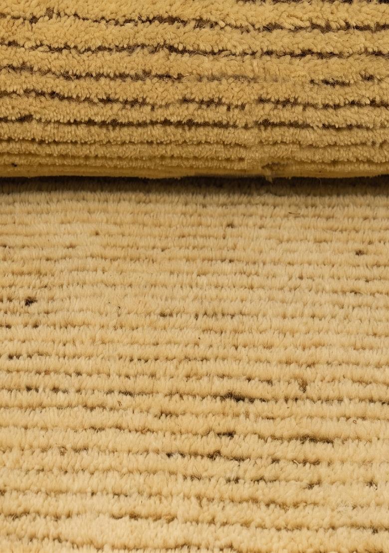 Saffron Rugs Hand Tufted Mustard Gold Trellis Bohemian Rectangular Wool Area Rug - Indya