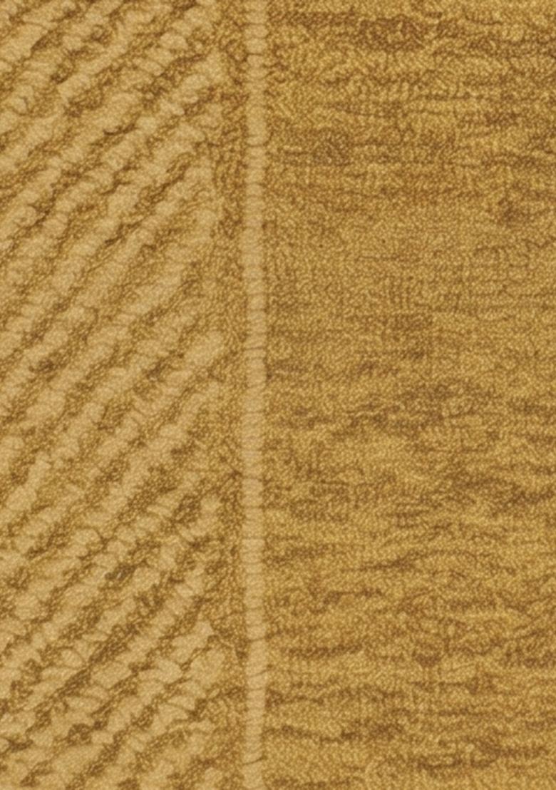 Saffron Rugs Hand Tufted Mustard Gold Geometric Contemporary Rectangular Wool Area Rug - Indya