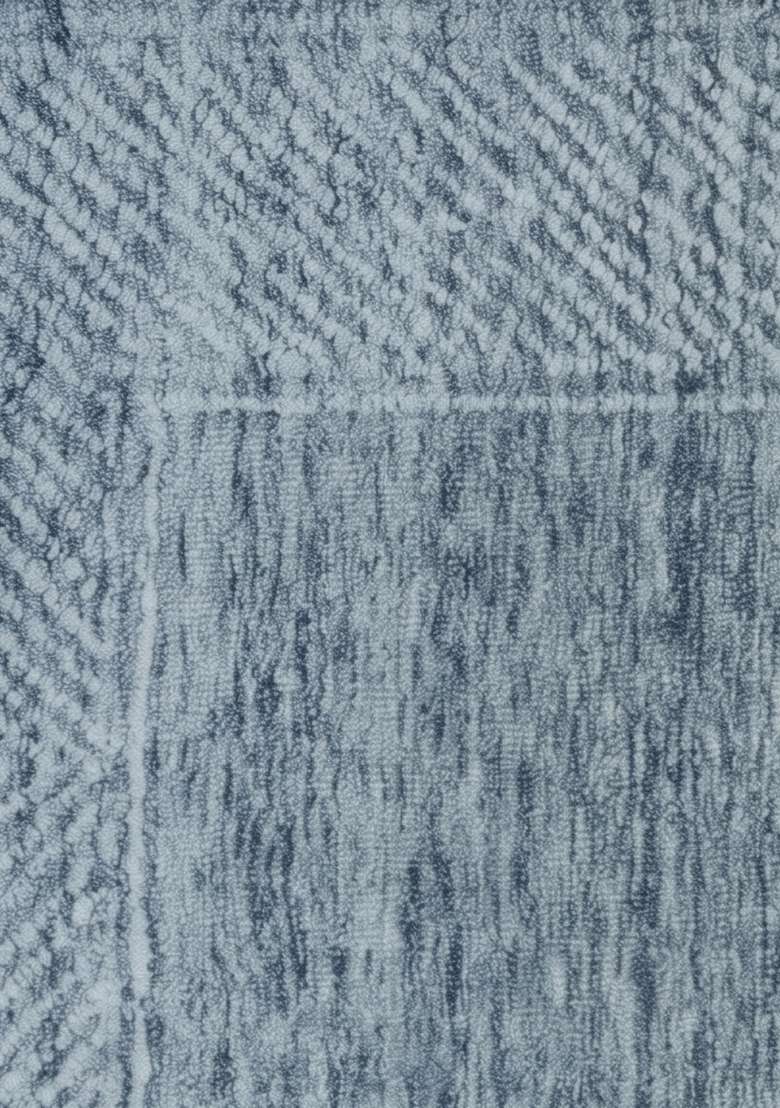 Saffron Rugs Hand-Tufted 100% Wool Area Rug | Slate Blue Rectangular Rug | Cotton Backing | Contemporary Geometric Home Decor Carpet for Living Room - Indya