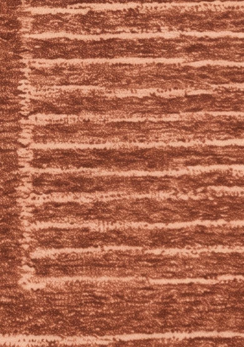 Saffron Rugs Hand Tufted Terracotta Striped Contemporary Rectangular Wool Area Rug - Indya