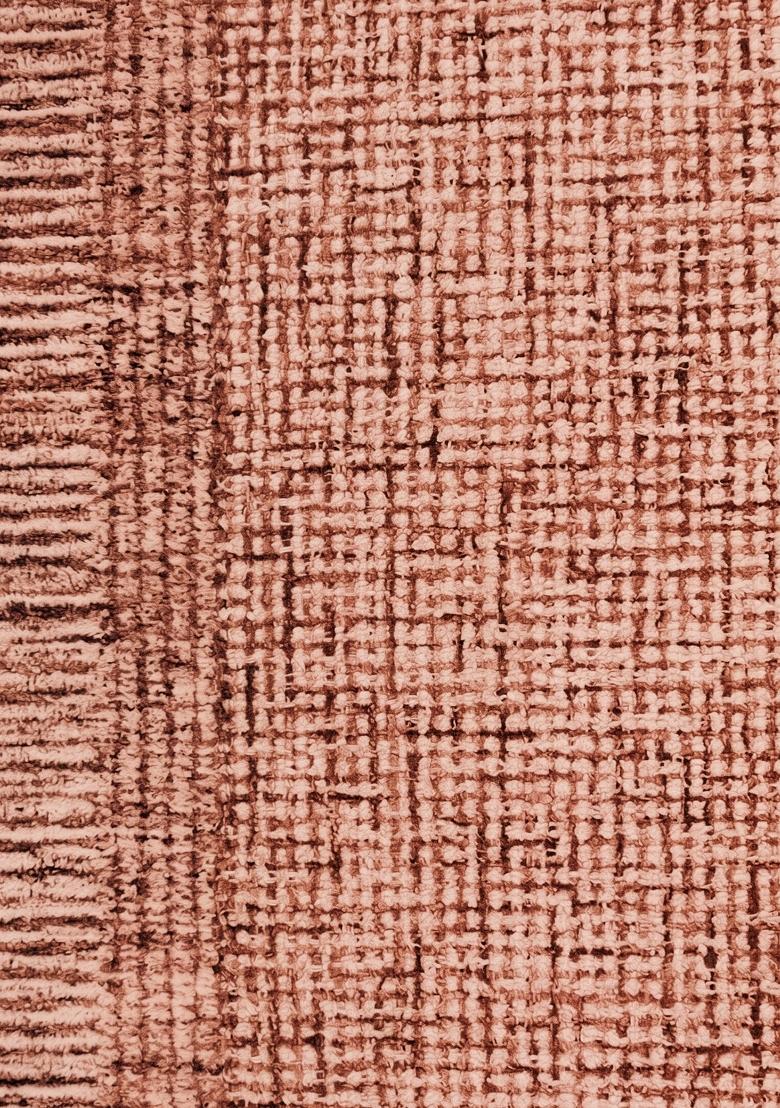 Saffron Rugs Hand Tufted Terracotta Geometric Contemporary Rectangular Wool Area Rug - Indya