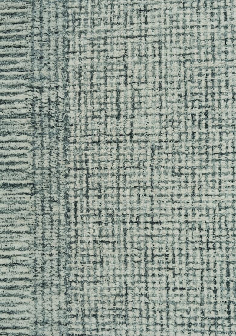 Saffron Rugs Hand Tufted Sage Green Geometric Contemporary Rectangular Wool Area Rug - Indya