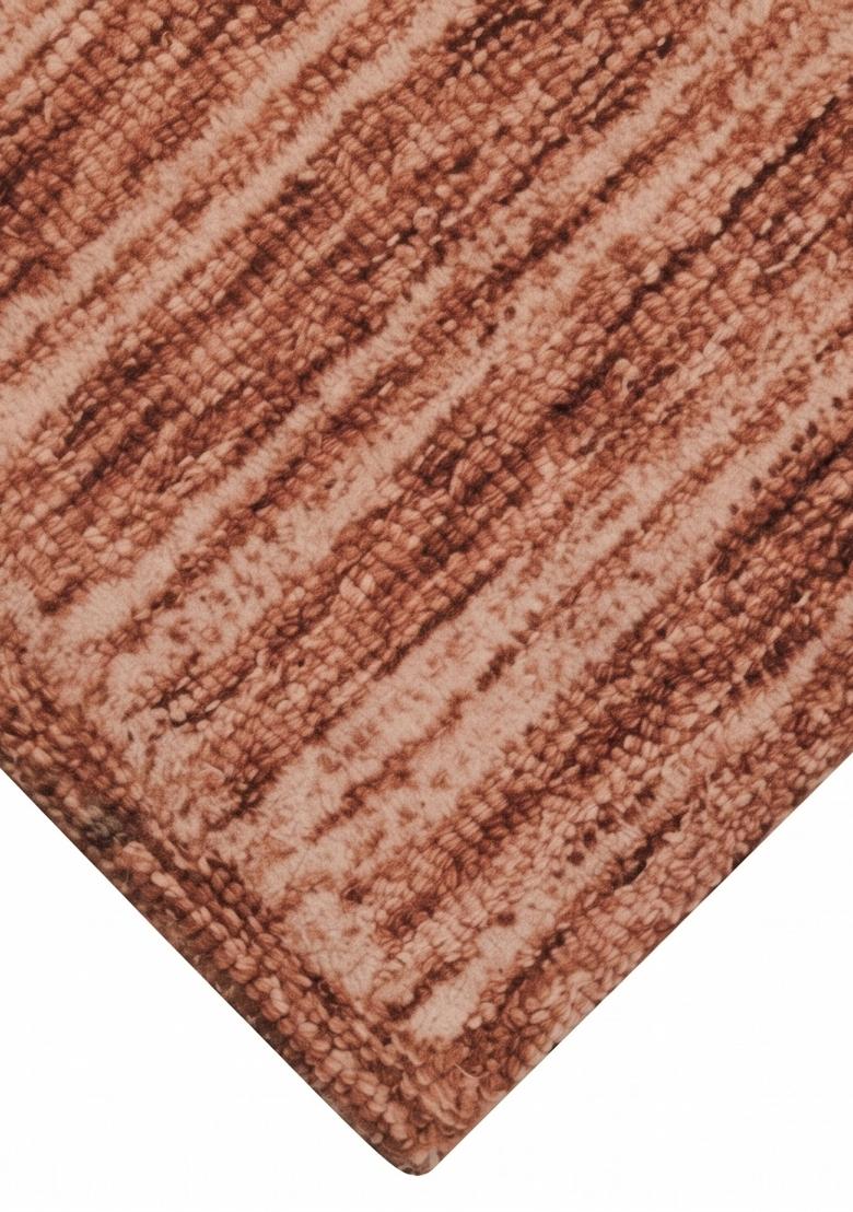Saffron Rugs Hand Tufted Rust Geometric Contemporary Rectangular Wool Area Rug - Indya