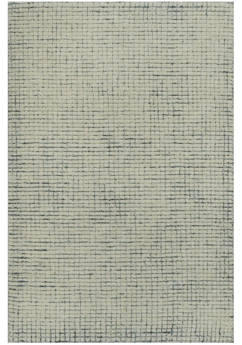 Saffron Rugs Hand Tufted Ivory Checkered Contemporary Rectangular Wool Area Rug - Indya