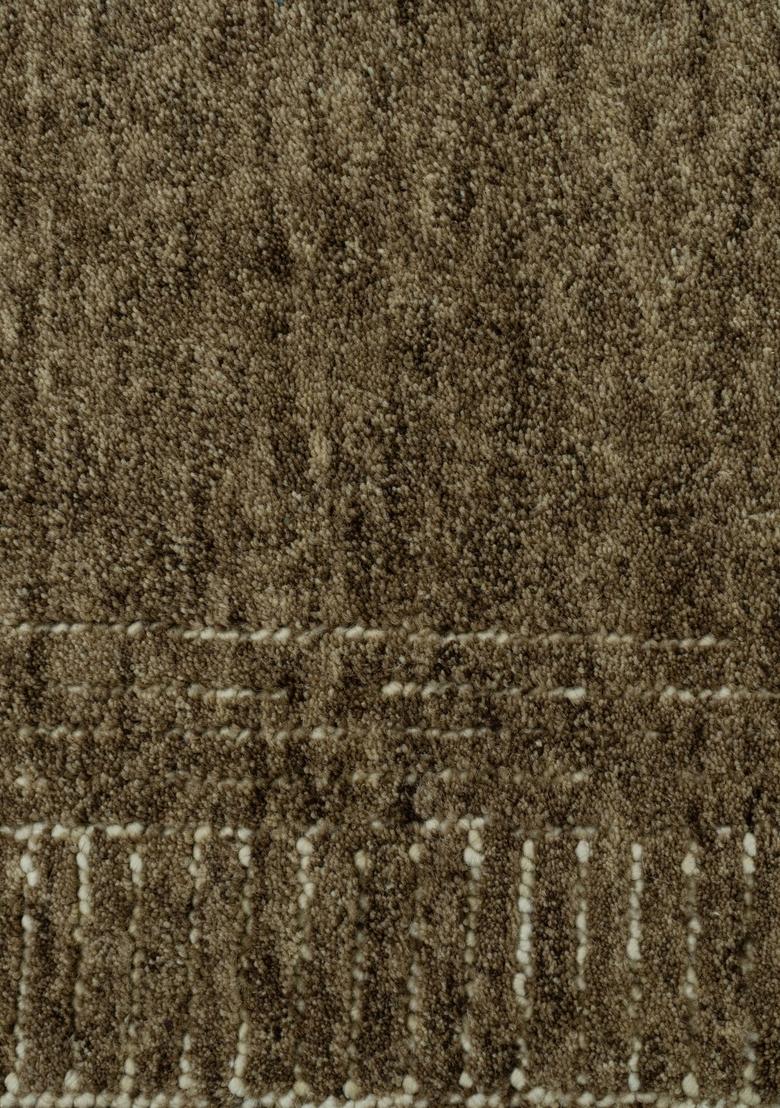 Saffron Rugs Hand Tufted Brown Geometric Bohemian Rectangular Wool Area Rug - Indya