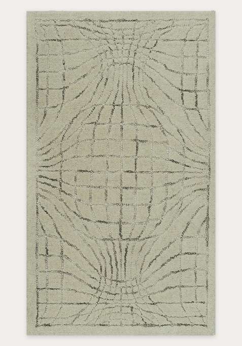 100% Wool Handmade Ivory Rug | Moroccan Trellis Carpet With Cotton Backing For Living Room