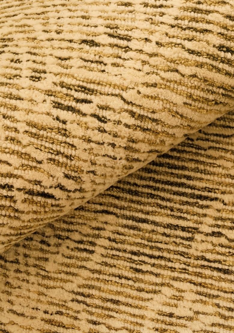 Saffron Rugs Hand Tufted Mustard Gold Floral Contemporary Rectangular Wool Area Rug - Indya