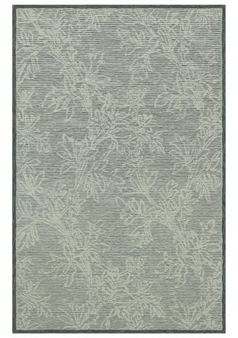 Saffron Rugs Hand Tufted Sage Green Floral Contemporary Rectangular Wool Area Rug - Indya