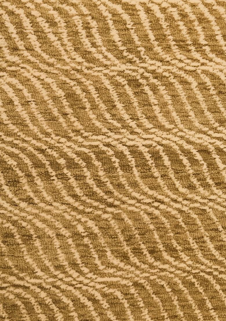 Saffron Rugs Hand Tufted Mustard Gold Geometric Contemporary Rectangular Wool Area Rug - Indya