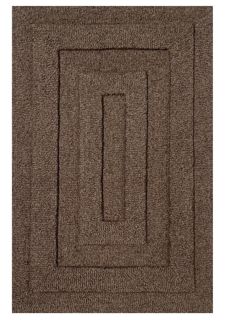 Saffron Rugs Hand Tufted Brown Geometric Classic Rectangular Wool Area Rug - Indya