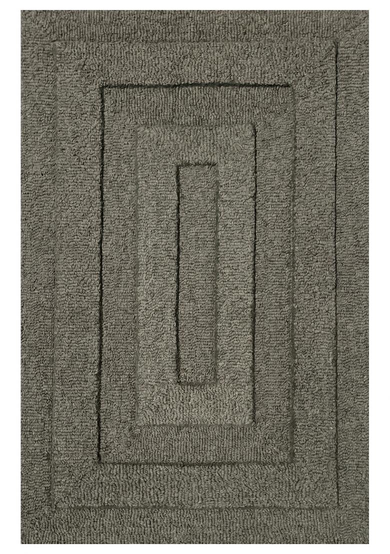 Saffron Rugs Hand Tufted Charcoal Grey Geometric Classic Rectangular Wool Area Rug - Indya