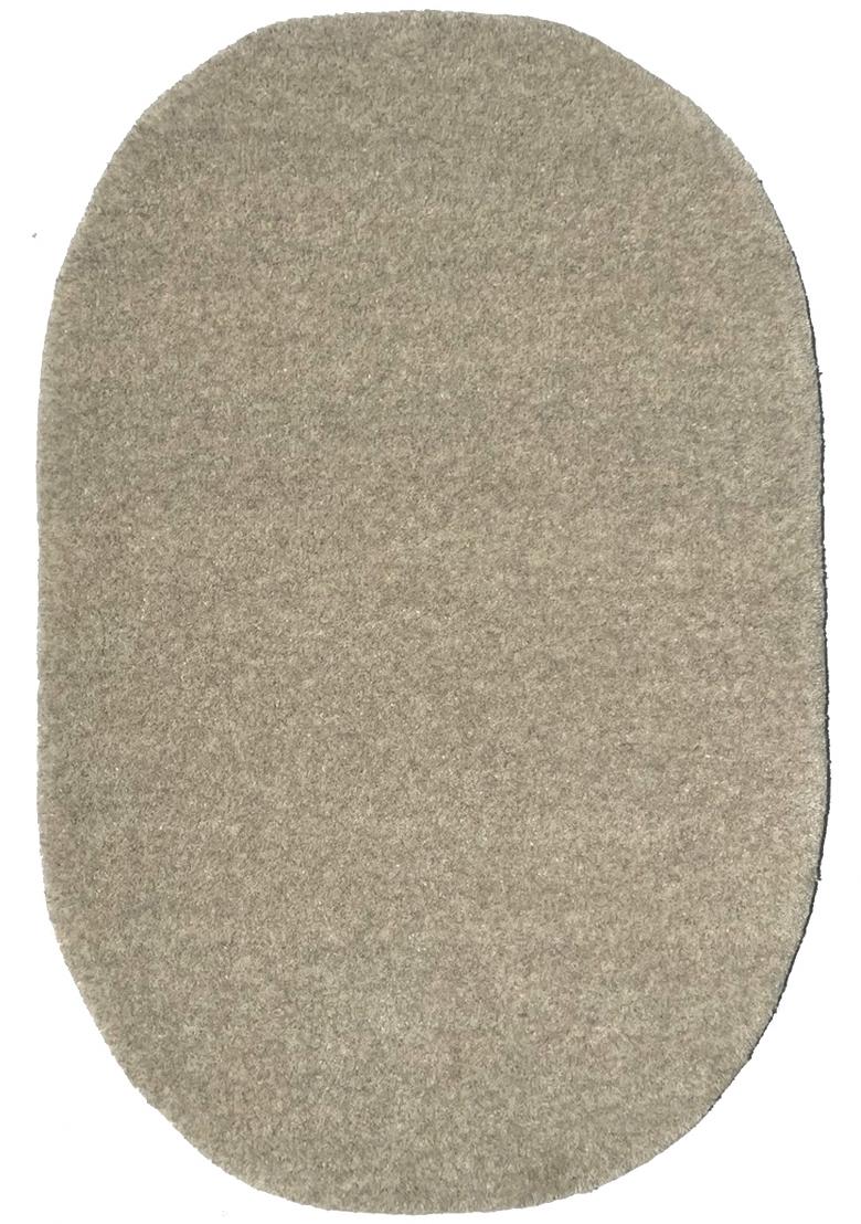 Saffron Rugs Hand Tufted Light Beige Grey Solid Contemporary Scalloped Wool Area Rug - Indya