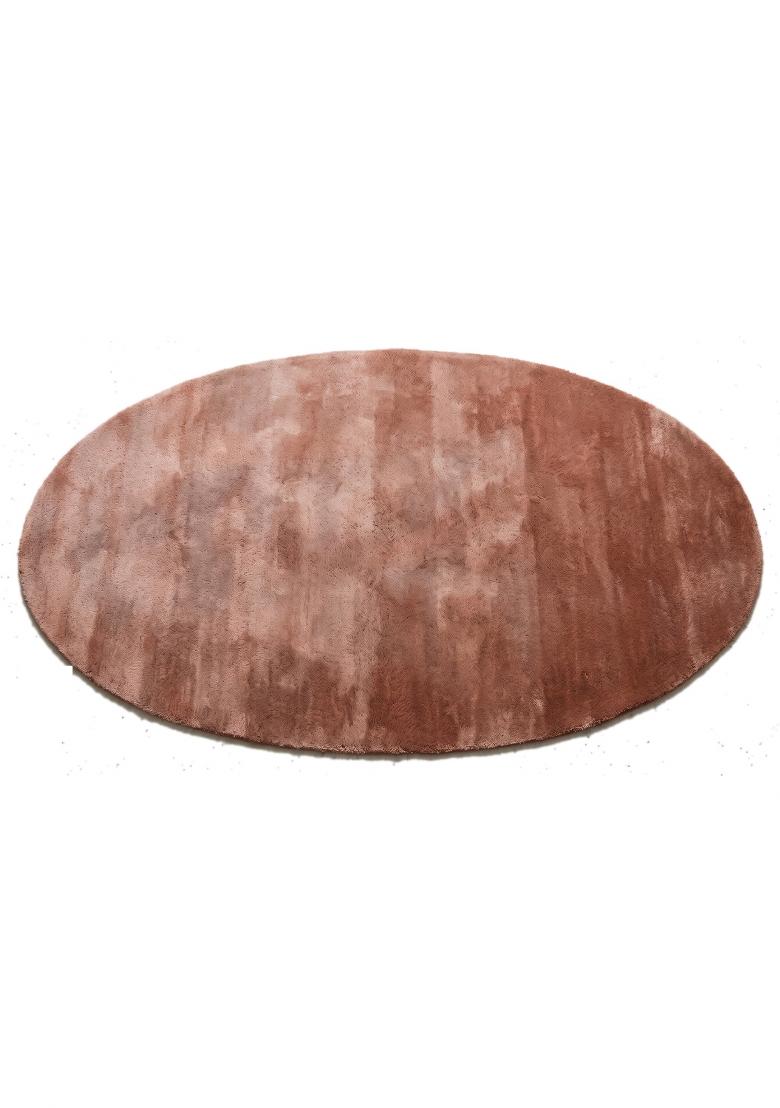 Saffron Rugs Hand Tufted Dusty Rose Solid Contemporary Scalloped Wool Area Rug - Indya
