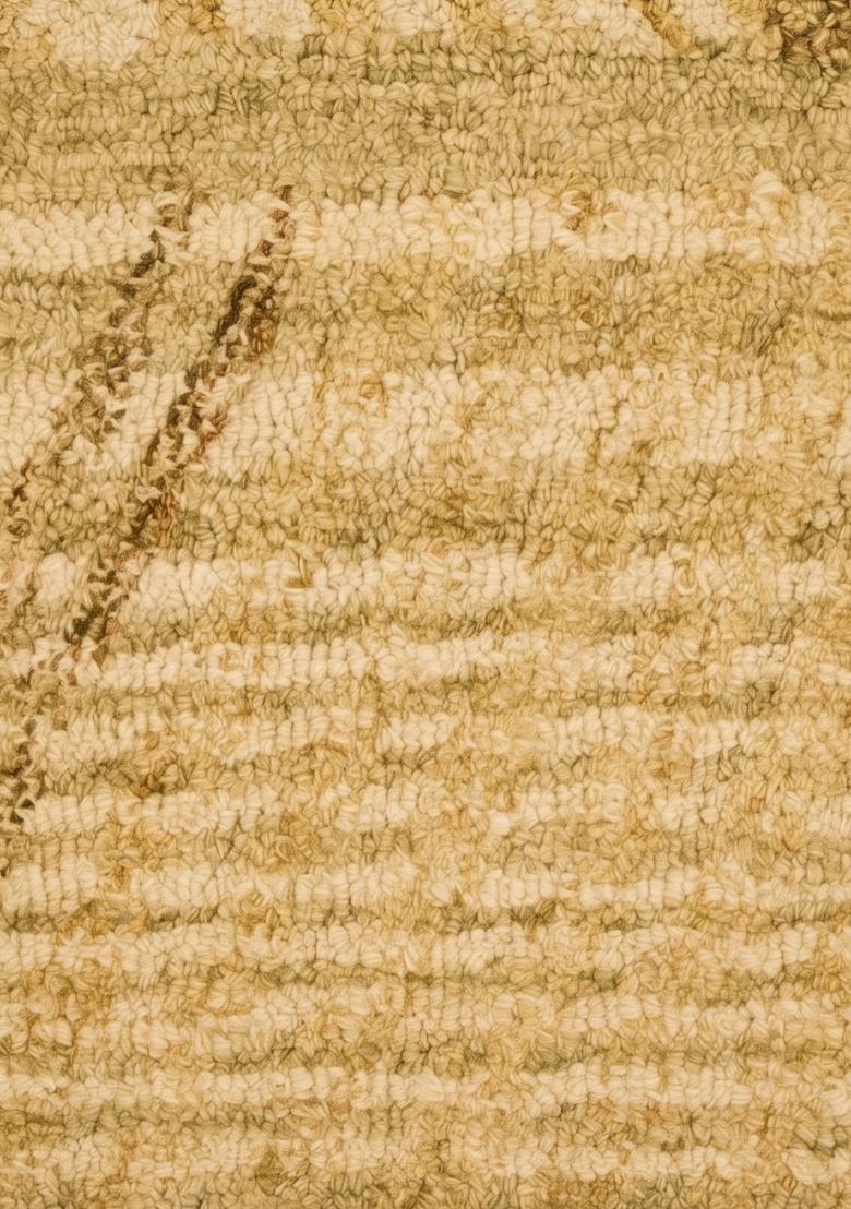 Saffron Rugs Hand Tufted Golden Mustard Geometric Contemporary Rectangular Wool Area Rug - Indya
