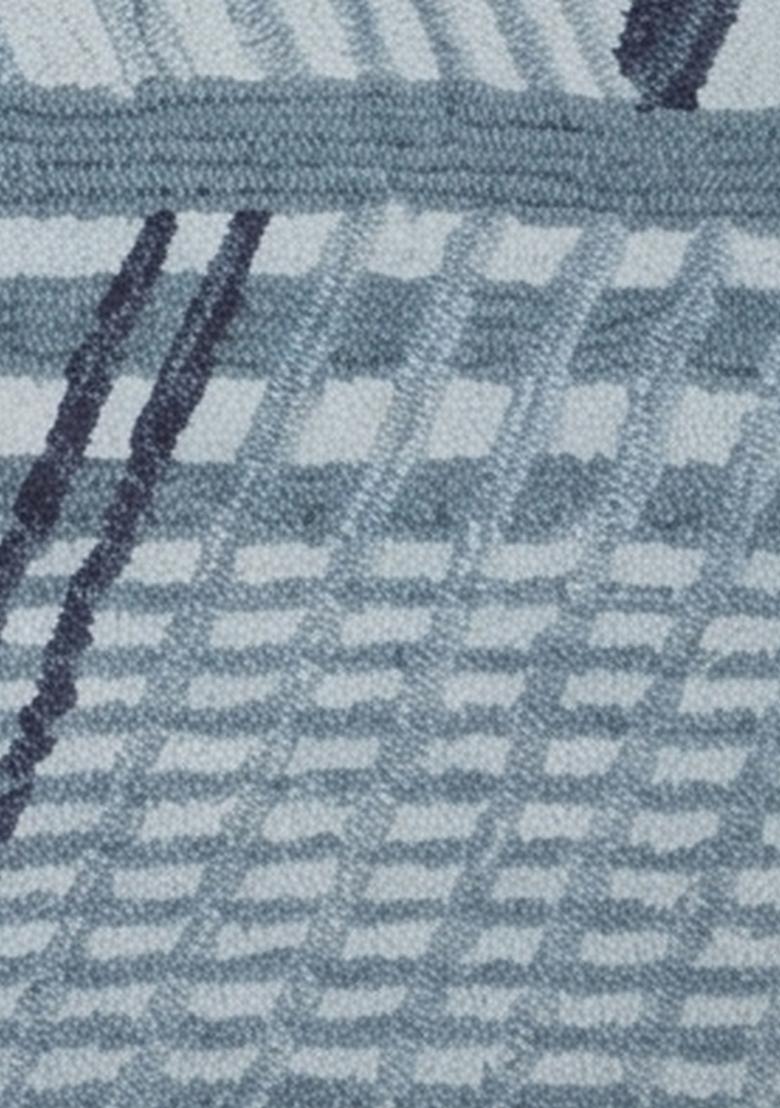 Saffron Rugs Hand Tufted Light Blue Grey Geometric Contemporary Rectangular Wool Area Rug - Indya