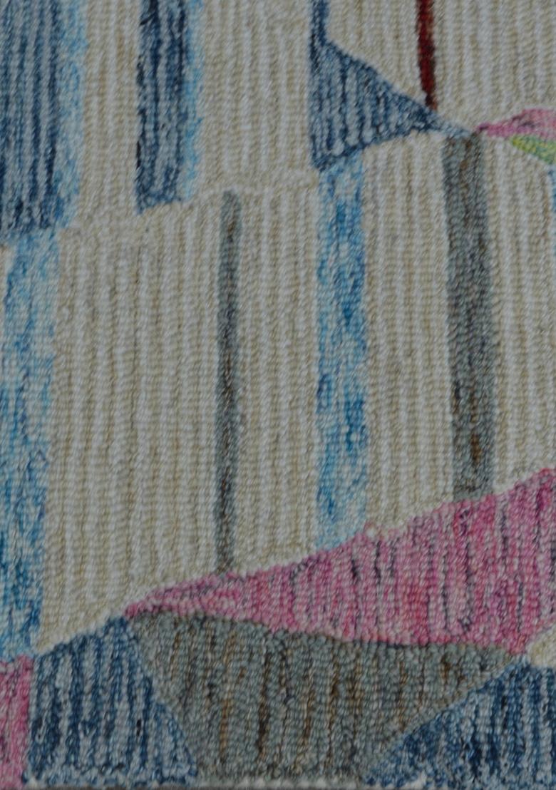 Saffron Rugs Hand Tufted Multicolor Geometric Contemporary Rectangular Wool Area Rug - Indya