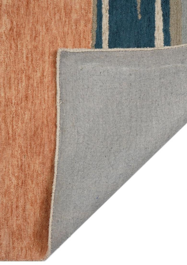 Saffron Rugs Hand Tufted Multicolor Striped Contemporary Rectangular Wool Area Rug - Indya