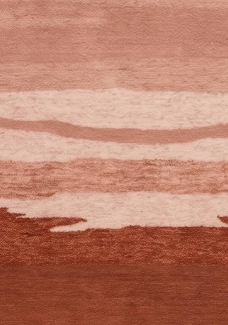 Saffron Rugs Hand Tufted Terracotta Striped Contemporary Rectangular Wool Area Rug - Indya