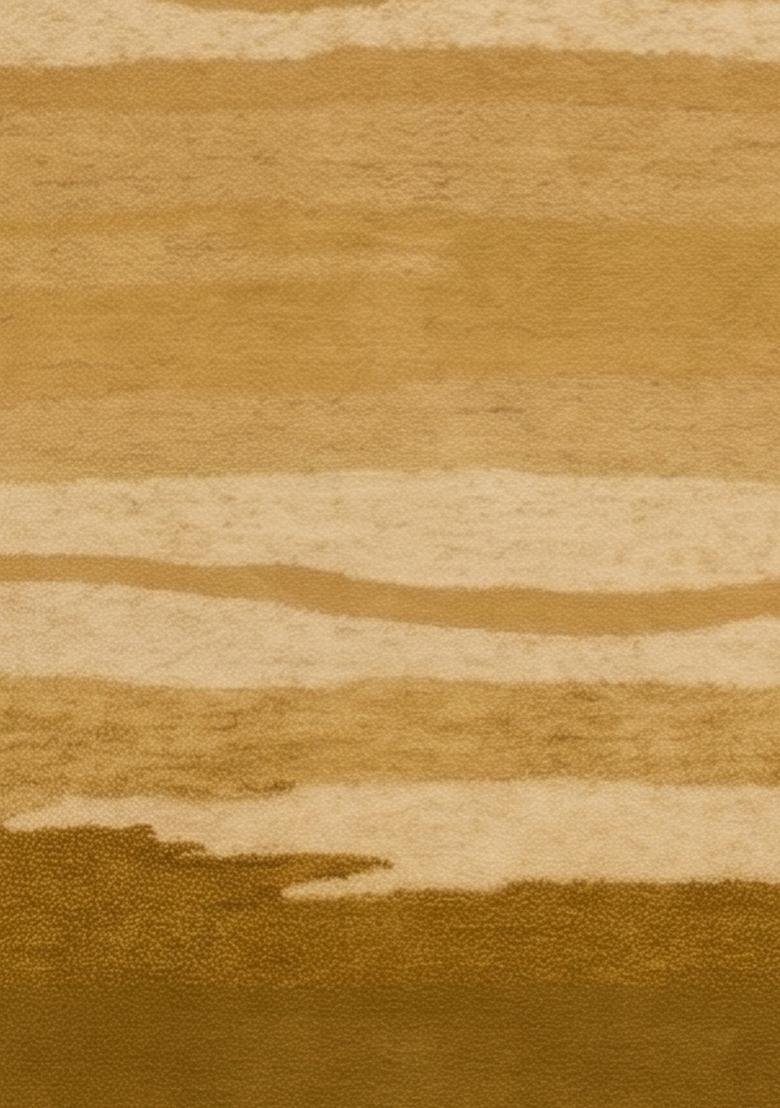 Saffron Rugs Hand Tufted Golden Yellow Striped Contemporary Rectangular Wool Area Rug - Indya