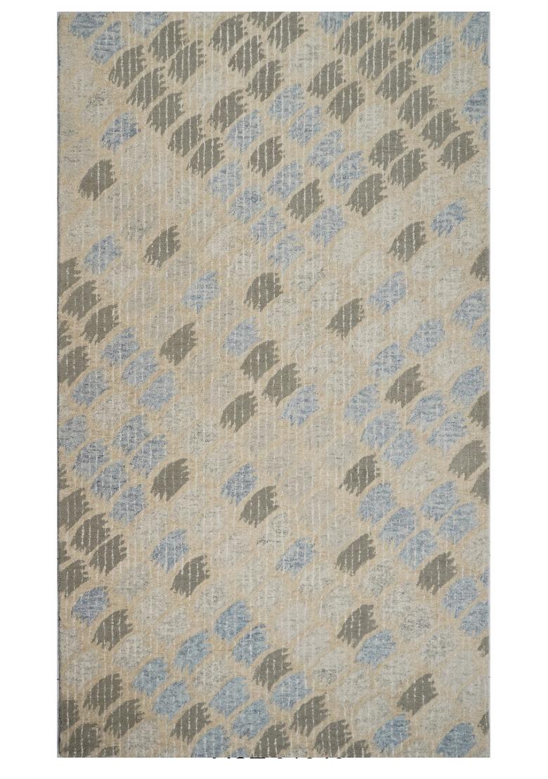 Saffron Rugs Hand Tufted Beige Geometric Transitional Rectangular Wool Area Rug - Indya