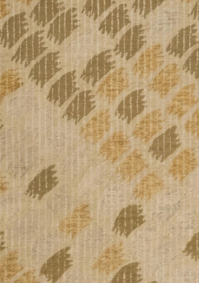 Saffron Rugs Hand Tufted Beige Gold Geometric Transitional Rectangular Wool Area Rug - Indya