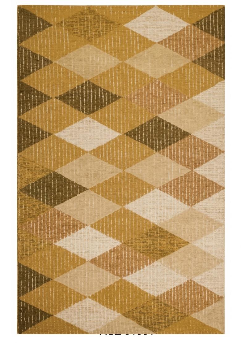 Saffron Rugs Hand Tufted Golden Yellow Geometric Contemporary Rectangular Wool Area Rug - Indya