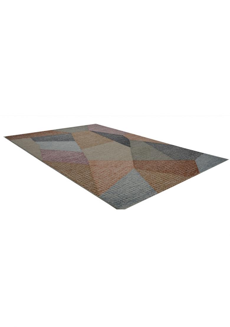 Saffron Rugs Hand Tufted Multicolor Geometric Contemporary Rectangular Wool Area Rug - Indya
