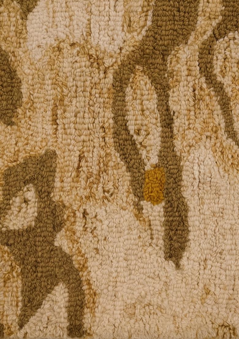 Saffron Rugs Hand Tufted Golden Yellow Marble Contemporary Rectangular Wool Area Rug - Indya