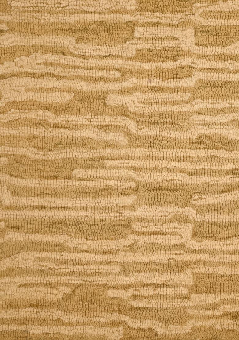 Saffron Rugs Hand Tufted Golden Yellow Striped Contemporary Rectangular Wool Area Rug - Indya