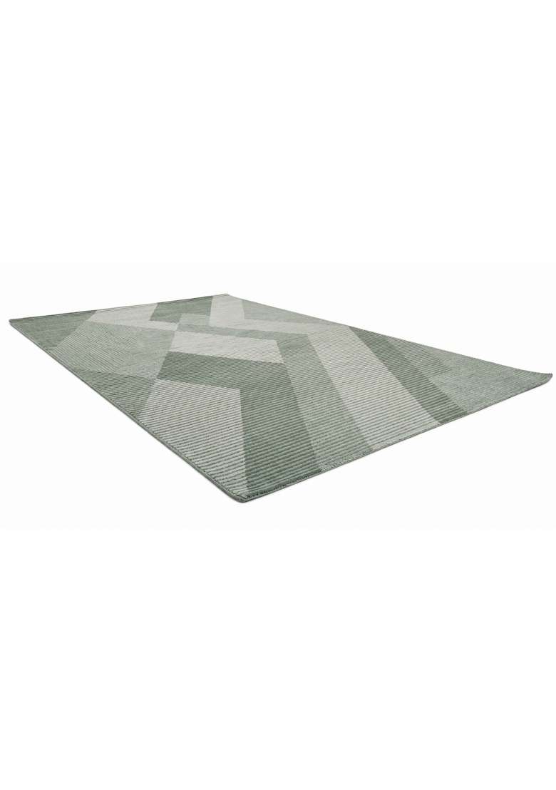 Saffron Rugs Hand-Tufted 100% Wool Area Rug | Sage Green Rectangular Rug | Cotton Backing | Contemporary Geometric Carpet for Living Room - Indya