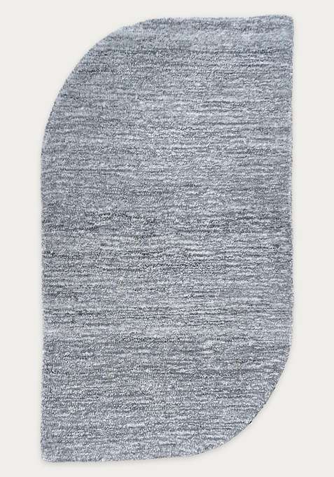 100% Wool Handmade Light Grey Rug | Contemporary Solid Oblong Carpet With Cotton Backing For Living Room