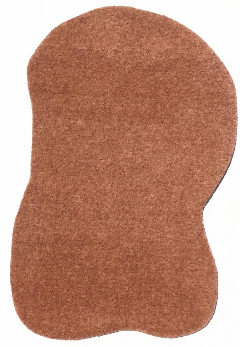 Saffron Rugs Hand Tufted Terracotta Solid  Oblong Wool Area Rug - Indya
