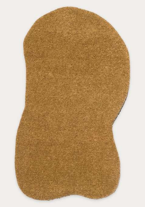 100% Wool Handmade Warm Golden Tan Rug | Contemporary Solid Oblong Carpet With Cotton Backing For Living Room