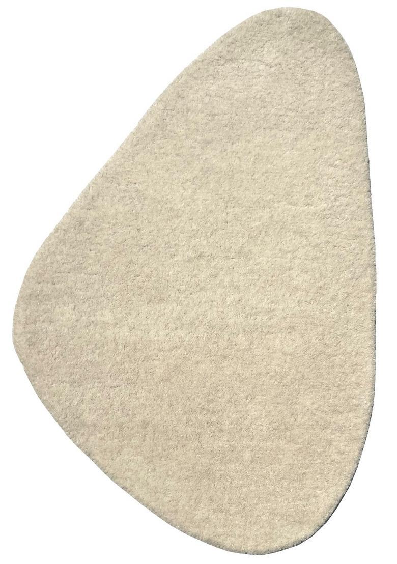 Saffron Rugs Hand Tufted Cream Solid  Oblong Wool Area Rug - Indya
