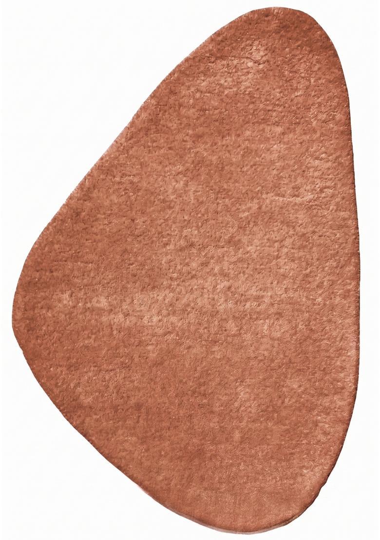 Saffron Rugs Hand Tufted Terracotta Solid  Oblong Wool Area Rug - Indya