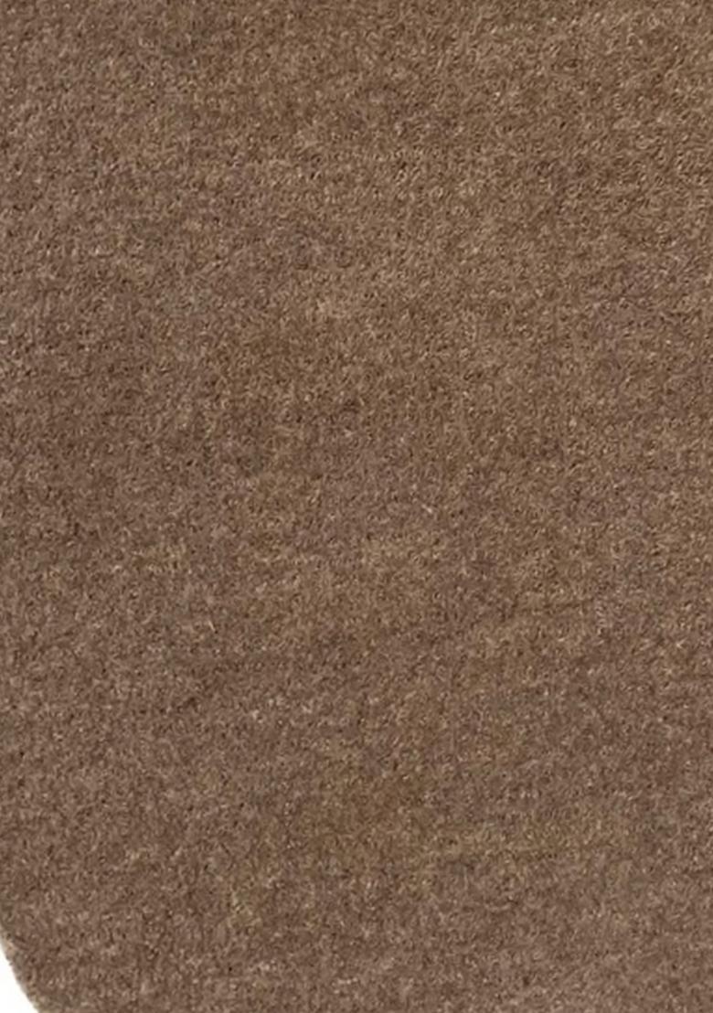 Saffron Rugs Hand Tufted Taupe Brown Solid  Oblong Wool Area Rug - Indya