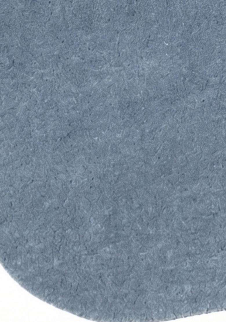 Saffron Rugs Hand-Tufted 100% Wool Area Rug | Steel Blue Oblong Rug | Cotton Backing | Contemporary Solid Carpet for Living Room - Indya