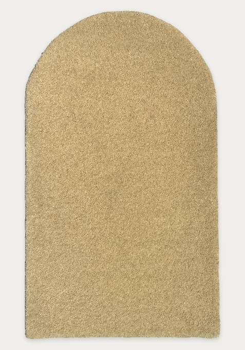 100% Wool Handmade Sandy Beige Rug | Contemporary Solid Oblong Carpet With Cotton Backing For Living Room