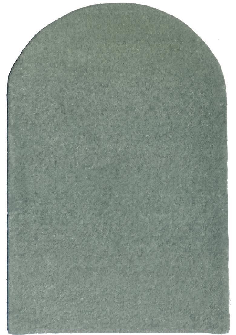 Saffron Rugs Hand Tufted Sage Green Solid  Oblong Wool Area Rug - Indya