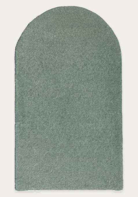100% Wool Handmade Sage Green Rug | Contemporary Solid Oblong Carpet With Cotton Backing For Living Room