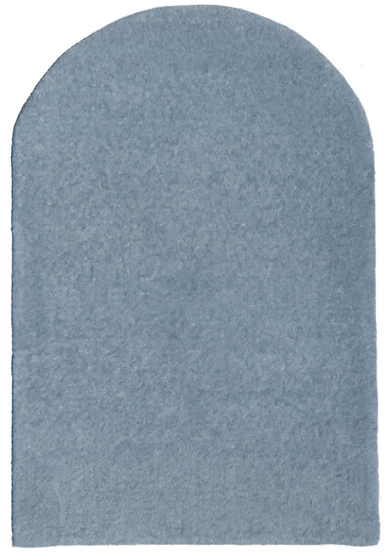 Saffron Rugs Hand Tufted Steel Blue Solid  Oblong Wool Area Rug - Indya